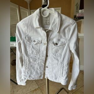 Bershka White Denim Jacket